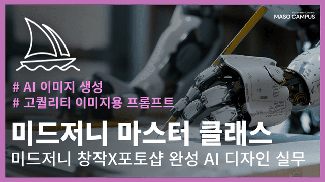 미드저니 마스터 클래스, 미드저니X포토샵 AI 디자인 